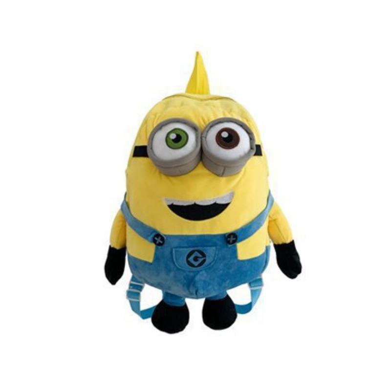 New Cartoon Anime Plush Backpack Minions Doll Large Size School Bag Large Capacity Student Cartoon Backpack Gift