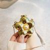 Flower Shaped Luxury Evening Bags Sparkling Mini Lipstick Bag Exquisite Banquet Chain Bag  Girls