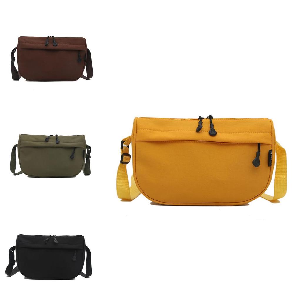 Street Style Canvas Shoulder Bag For Teen Girls With Internal Pocket And Soft Structure