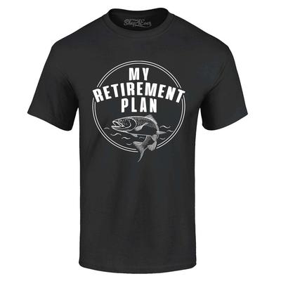 My Retirement Plan Is Fishing T-shirt Fun Retired Fishing Grandpa Dad Shirts