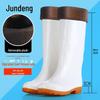 Tendon Sole Unisex White Waterproof Non-Slip Rubber Hygiene Boots for Medium and High Food Safety and Farm Work.