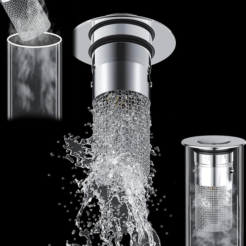 Sızıntı Önleyici Lavabo Tıkacı: Koku Giderici ve Anti-Blokajlı Üniversal Aksesuar için Sıçrama Filtresi.