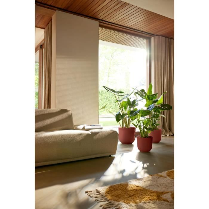 ELHO Pot De Fleurs Jazz Rond - Rouge - Ø 29.5 X H 27 Cm - Intérieur - 100% Recyclé