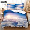 Duvet Cover Set King Size 200x200 Quilt Covers Queen Full 3D Bedding Sets Pillowcase Linens Single Double Bed 220x240 Blue Sky