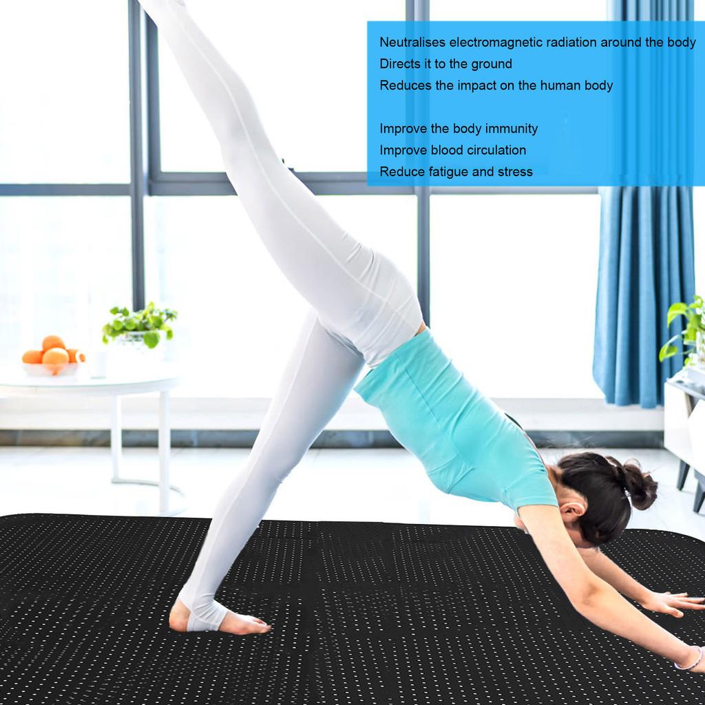 Grounding Mat Anxiety Relief Grounding Sheet Improves Digestion Stable Mood Meditation Breathable Hole for Sleeping