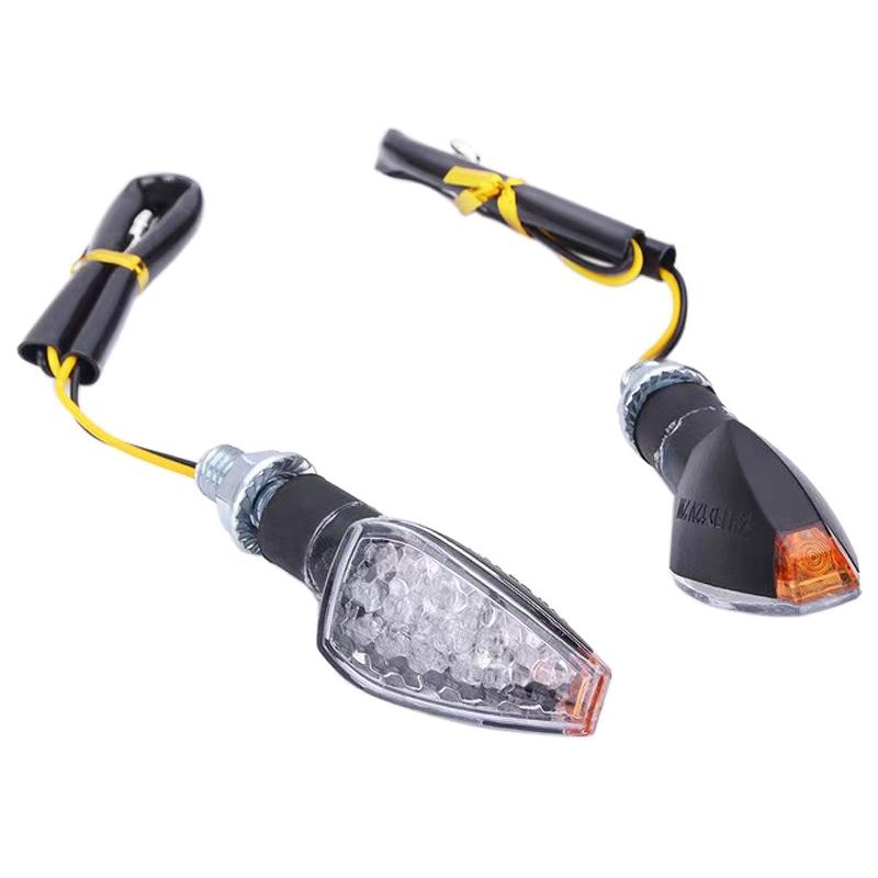 2Pcs Universal Led Motorcycle Turn Signal Light 12V Waterproof Amber Flasher Indicator Blinker Rear Lights Lamp Accessories