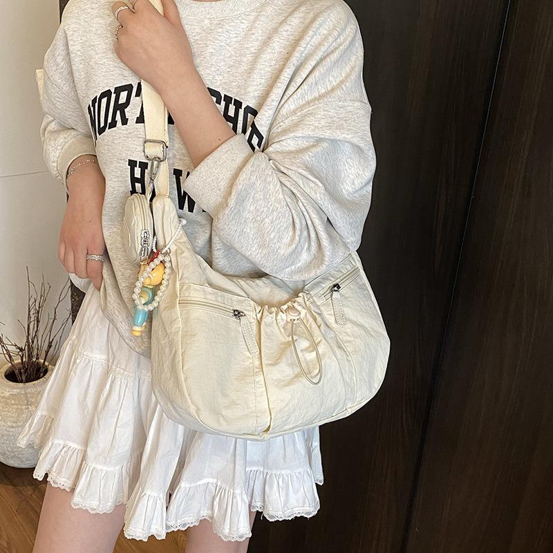 Casual Messenger Bag Women's New Commuter Versatile Shoulder Dumpling Bag Student Class Messenger Tote Bag