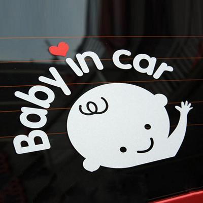 Reflektierender Baby an Bord Cartoon Autoaufkleber