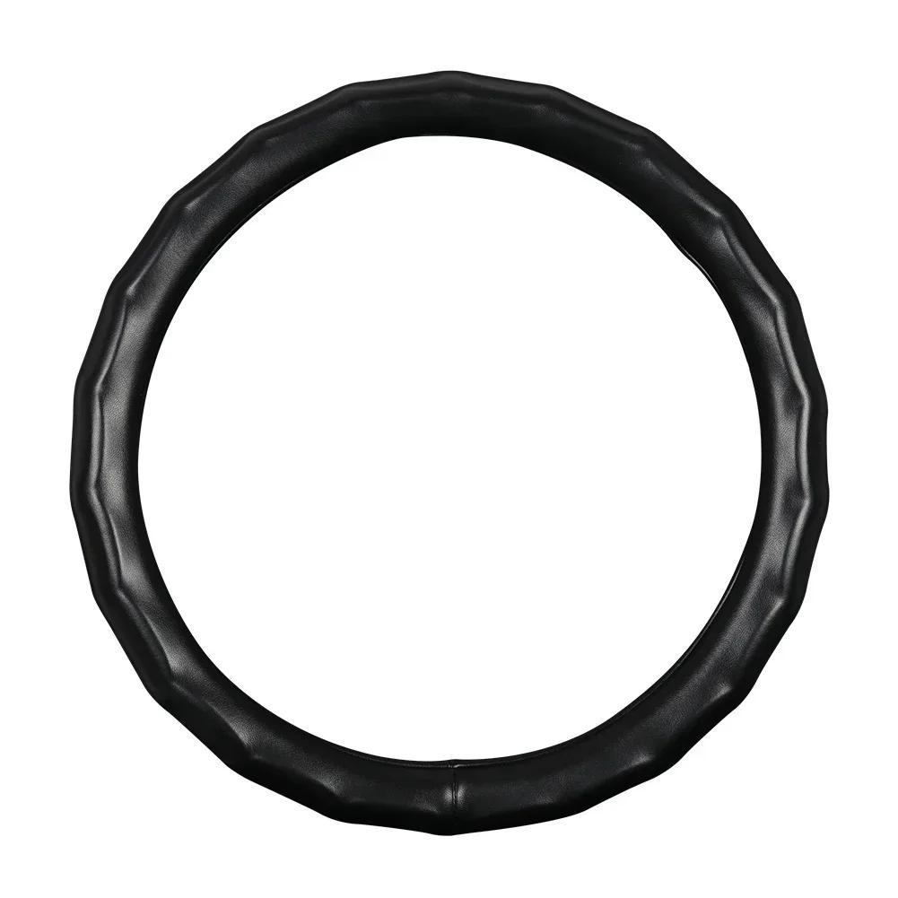 Car Steering Wheel Covers 38cm Breathability Skidproof Imitation Sheepskin Leather Steering Wheel Cover Car Interior Accessories
