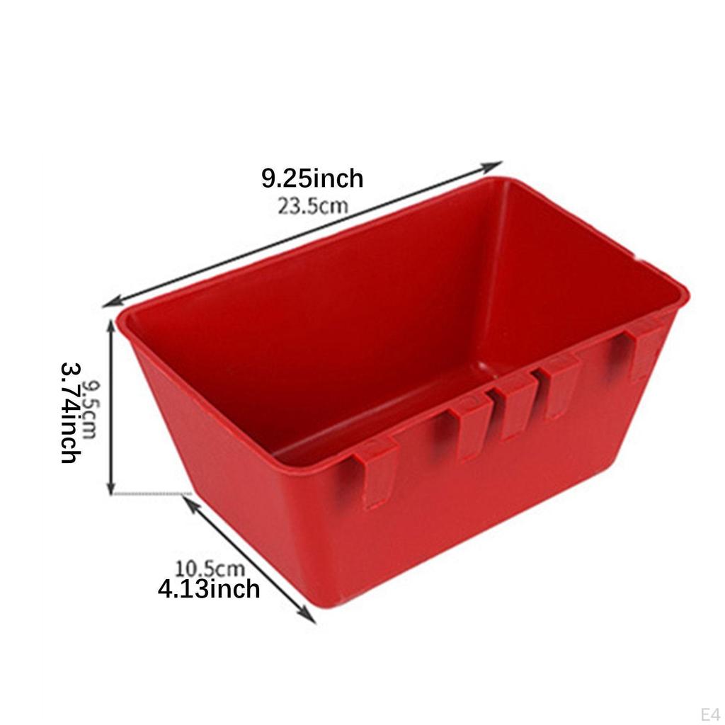 ,Hanging Fence Feed Trough,Livestock Feeding Container Livestock Trough Water Bucket with Clips