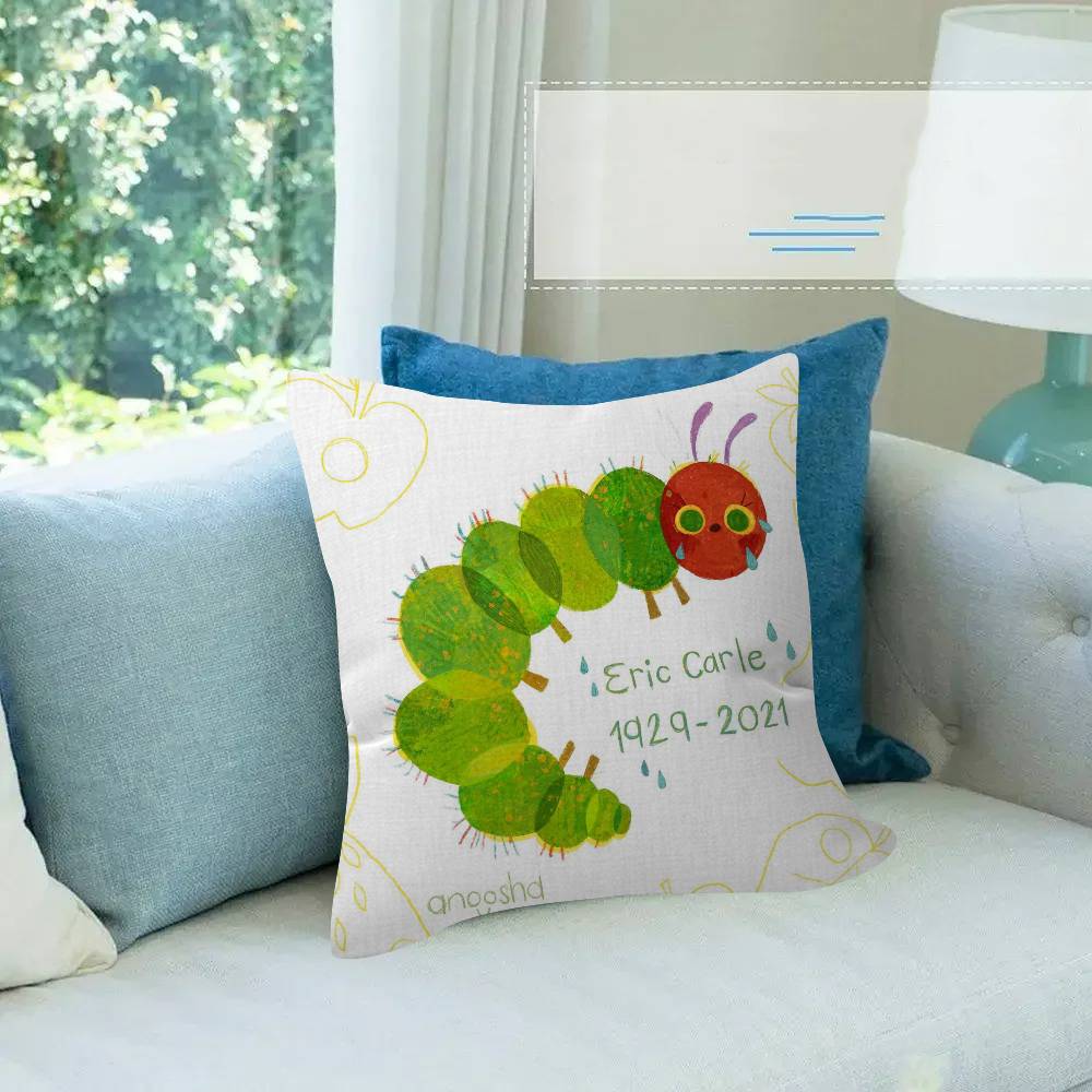 Cartoon The V-Very H-Hungry Caterpillar Pillow Cover Sofa Cushion Cover Home Room Decoration Children Gift