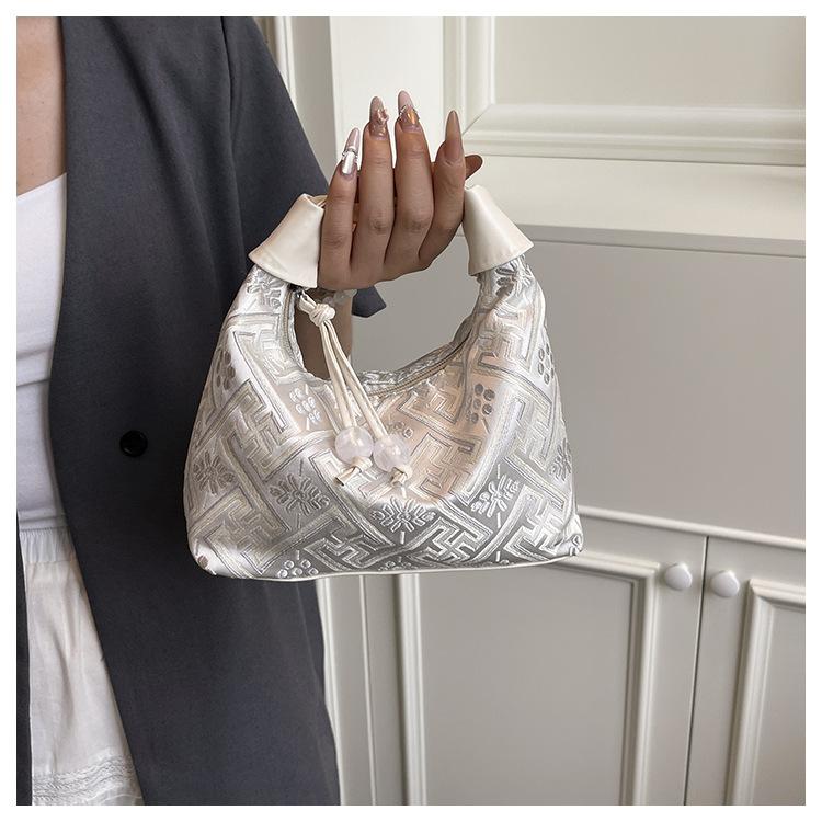 New Chinese Style Bucket Bag Fashionable Crossbody Shoulder Purse for Women CLE