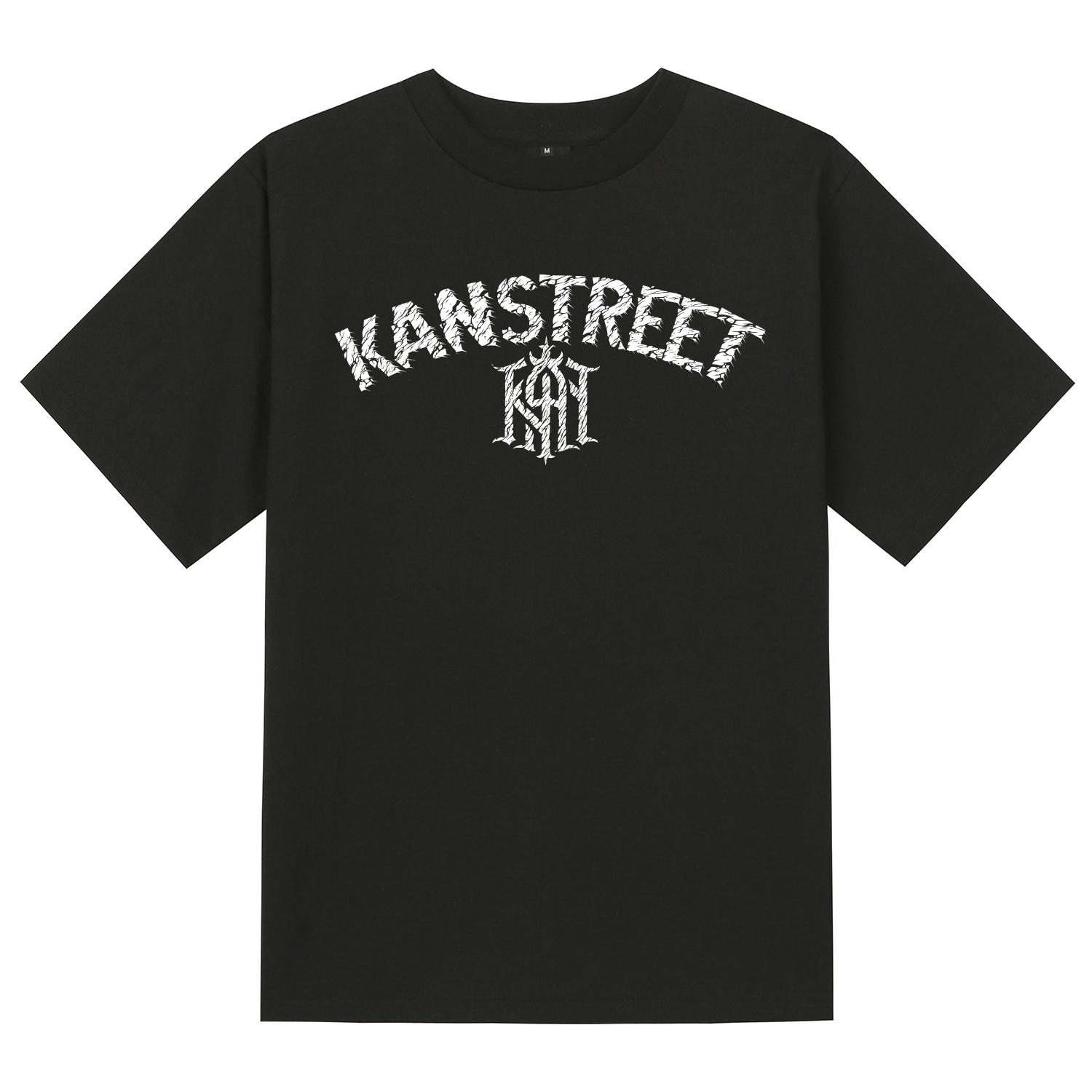 Khan 6312 Ktb0174 Lettering Old Khan Short Sleeve T-Shirt - Black Black/M
