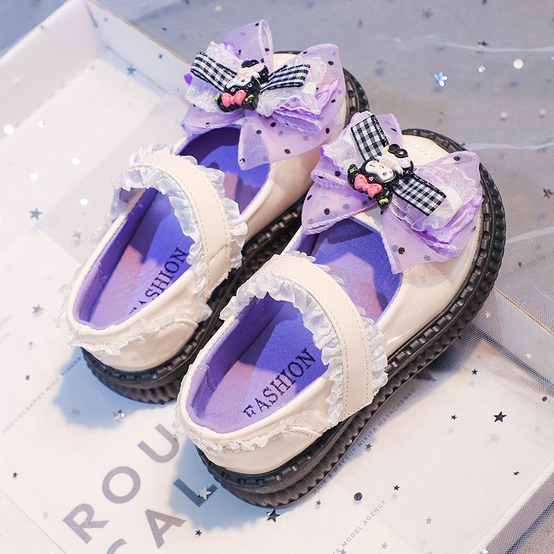 

[Spring British Girls Black Leather Shoes Soft Sole Performance Princess Shoes for Primary School Students] size 26