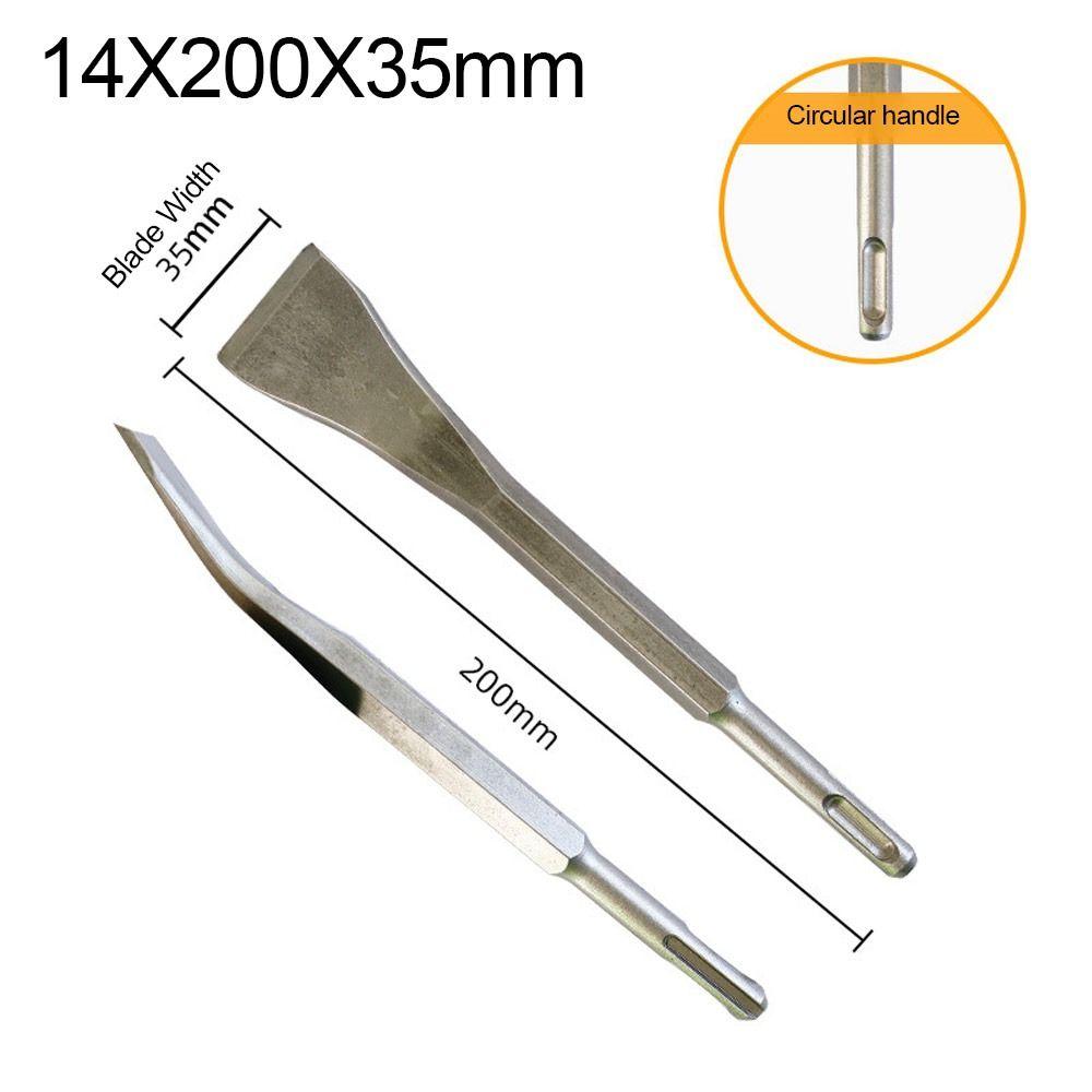 Steel Impact Drill Bit Round Shank Electric Hammer Drill Bit Curved Flat Chisel  Concrete