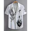 Men's Retro Pattern 3D Print Shirt Button Up Shirt Casual Shirt Summer Shirt Short Sleeve Daily Vacation Clothing
