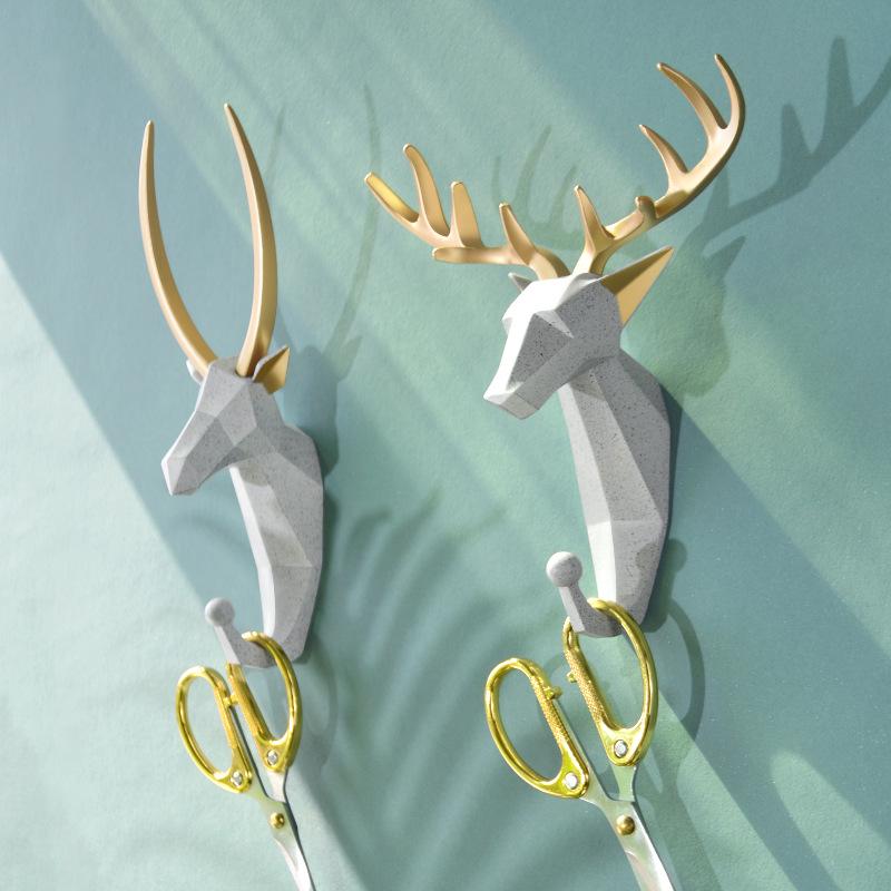 Antler Adhesive Entryway Key Hook – No-Drill Wall-Mounted Decorative Hook