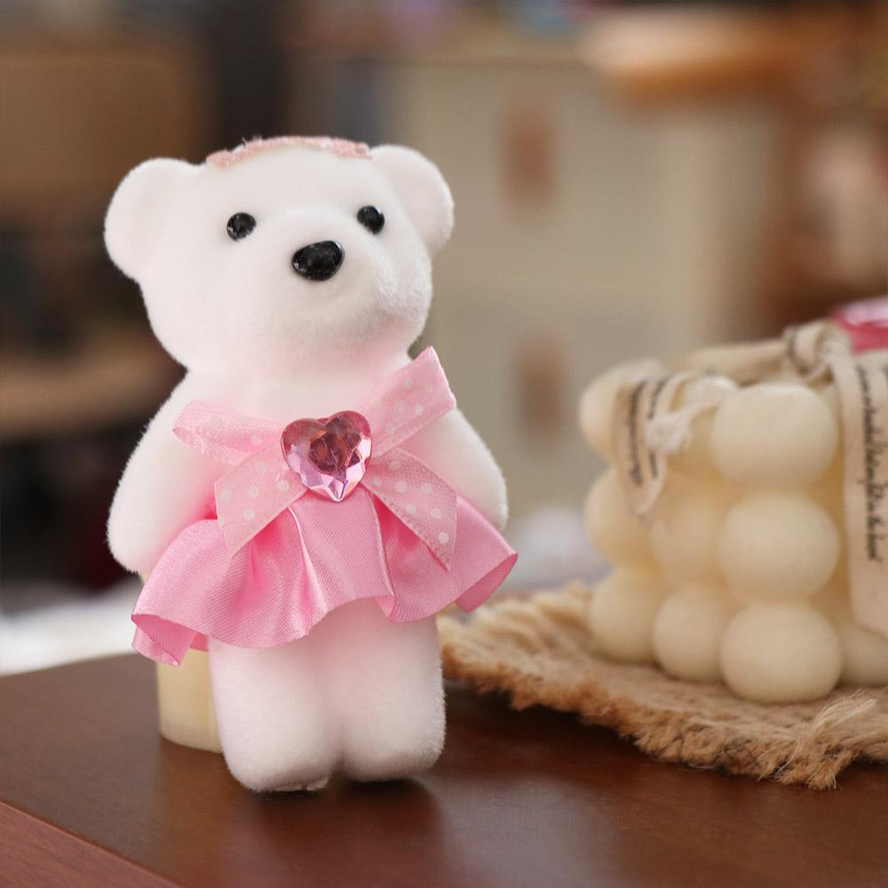 10pcs/set Plush Doll Mini Bear Flower Bouquet Plush Animal Cartoon Bouquet Doll Graduation Gifts