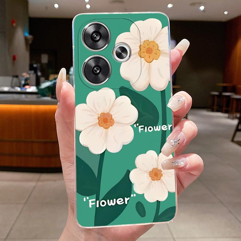 For Xiaomi Poco F6 5G Case Clear Luxury Fashion Butterfly Flower Soft Silicone TPU Casing For Redmi Turbo 3 PocoF6 5G Phone Case