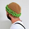 Creative Hamburger Pullover Cap Warm Funny Hamburger Beanie Knitted Hamburger Hat  Cycling
