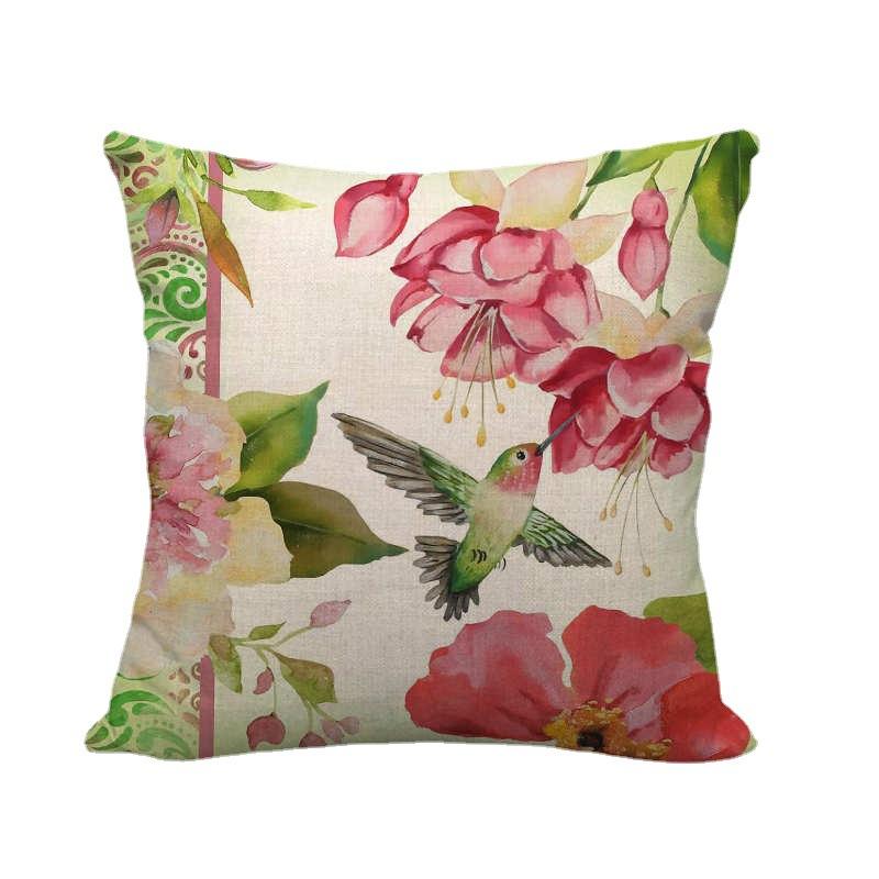 Nordic Floral Meanings Of Animals Digital Printing Short Plush Pillow Covers For Car Sofa Office Cushion Cover Home Goods