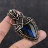 Labradorite Pendant Copper Wire Wrapped Pendant Handmade Pendant Gemstone Pendant Labradorite Jewelry Gift For Mother Antique Copper Jewelry