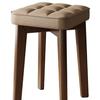 Solid Wood Stackable Stool: Modern Soft-Padded Dining Chair and Dressing Bench