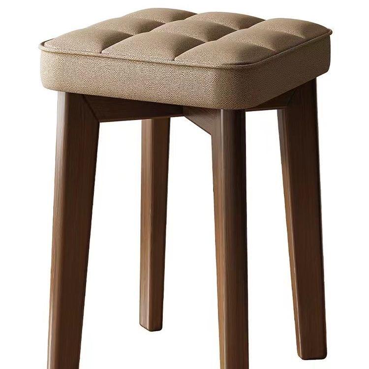 Solid Wood Stackable Stool: Modern Soft-Padded Dining Chair and Dressing Bench