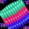 50PCS LED Glow Sticks Bulk Colorful RGB Glow Foam Stick Cheer Tube Dark Light for Xmas Birthday Wedding Party Supplies