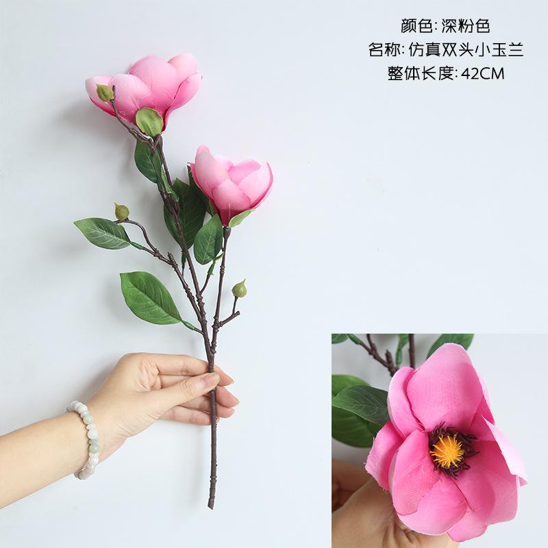 Artificial Spring Silk Flowers Magnolia Floral Wedding Arrangement Bouquet Decor