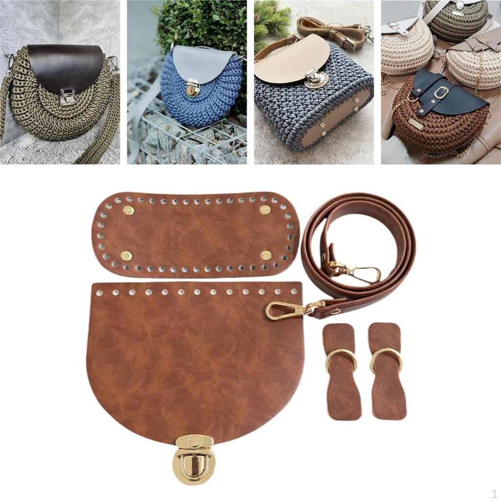 Pu -bags Knit -set Hand -woven Crochet Handbag Material for Enthusiasts
