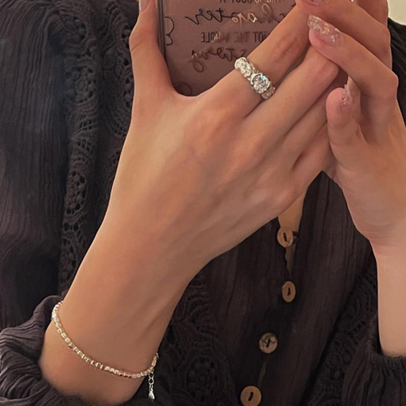 Open Texture Rock Ring Women Modern Jewelry Fashion Decoration Ornament Gifts