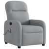 VidaXL Fauteuil de massage inclinable Gris clair Tissu, fauteuil de massage, fauteuil, fauteuil canapé, fauteuil de bureau 4015532