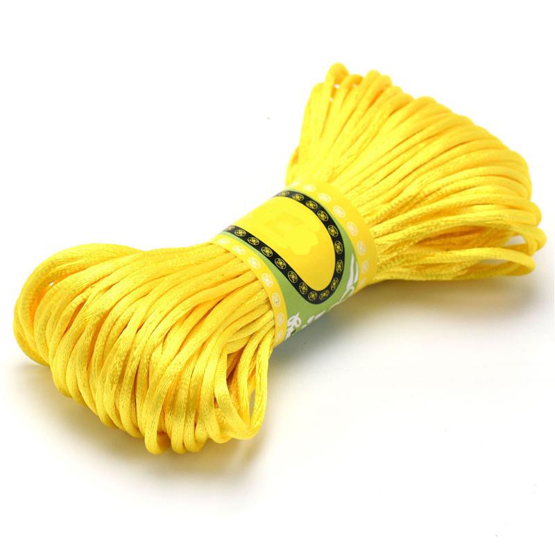 1 Pc Of 20 Meters/Bundle Of 2.5MM Chinese Knot Polyester Colored No.5 Thread Handmade Woven Rope DIY Jewelry Wire
