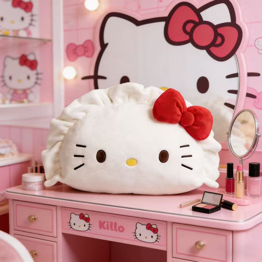 Kt Cat Dumpling Cartoon Plush Pillow For Bed Couch Reading Support