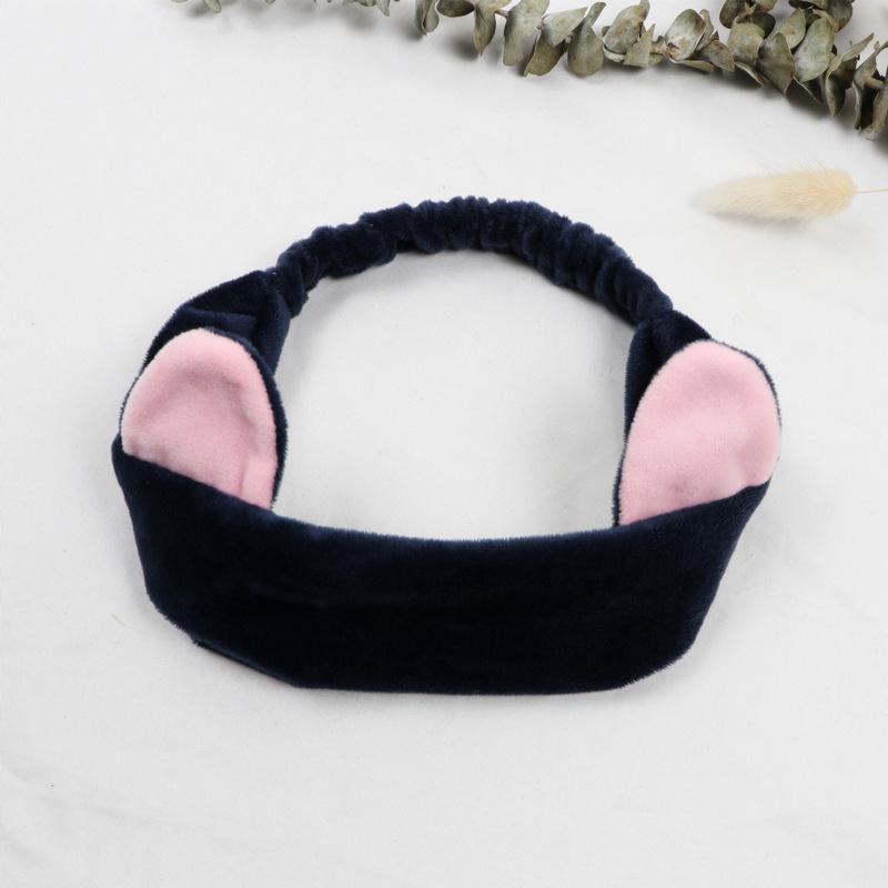 2021 Soft Velvet Spa Headband Korean Skincare Cat Ear Face Wash Headbands for Makeup Shower Bath