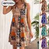 Fashion Summer Spring Sleeveless O-Neck Casual Dresses
