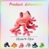 3D Printed Frog, 6 Magnetic Frogs for Refrigerator, Plastic Jumping Frogs for Home and Office Decoration, Green Frog 3D Printed Frogs Set for Adults