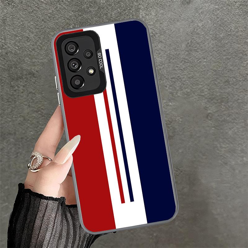 Luxury Sports Line Cool Stripe Soft Phone Case for Samsung A17 A16 A15 A14 A13 A57 A56 A55 A54 A53 A37 A36 A35 A34 A33 A26 A25 A