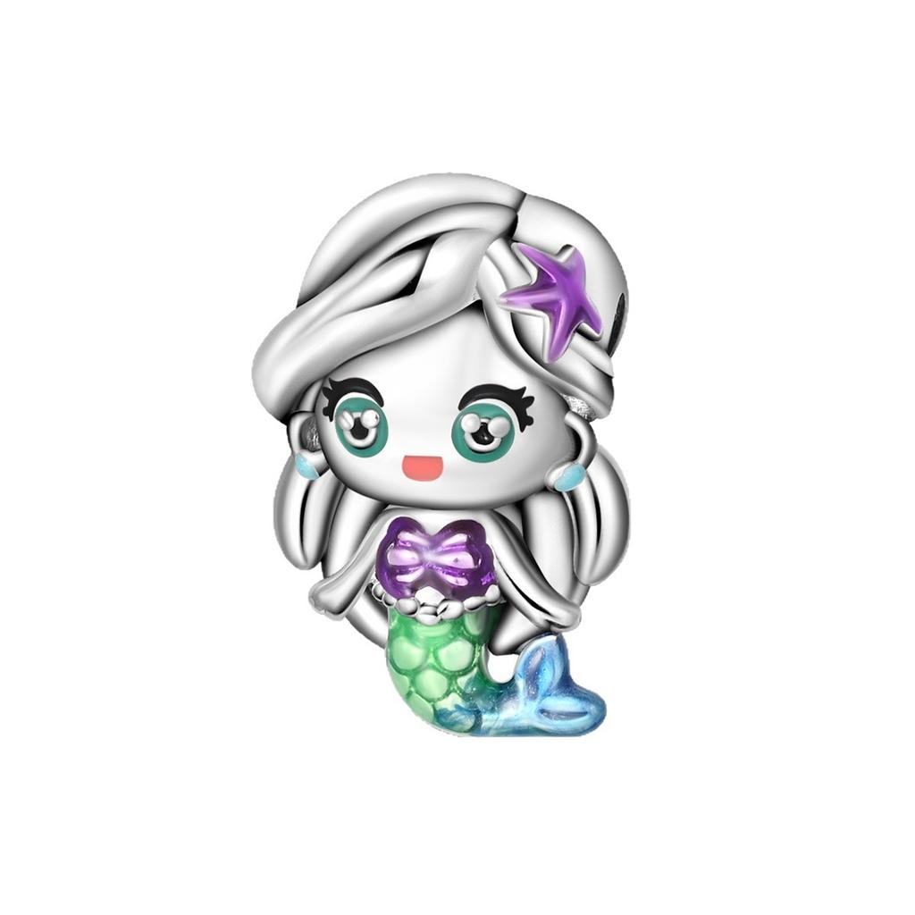 2026 Charm Charm Beads Sea Life Starfish Sea Turtle Jellyfish DIY Jewelry Bracelet Accessories 925 Silver