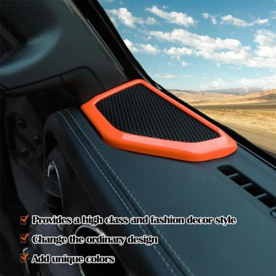For Jeep Wrangler A Pillar Speaker Stereo Trim for 2018+ Jeep Wrangler JL JLU JT