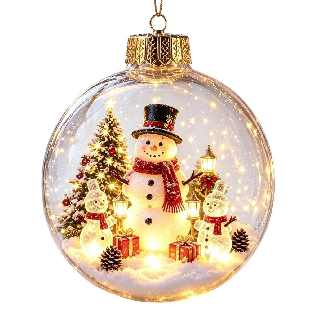 Acrylic Xmas Tree Pendants Pre-Lit Holiday Ornament Ball NEW Party Ornament Home Decor