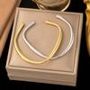 Edelstahl Metall Armband Armreif Für Frauen Mode Goldfarbe Handgefertigt Guss Statement Marke Party Schmuck Geschenke