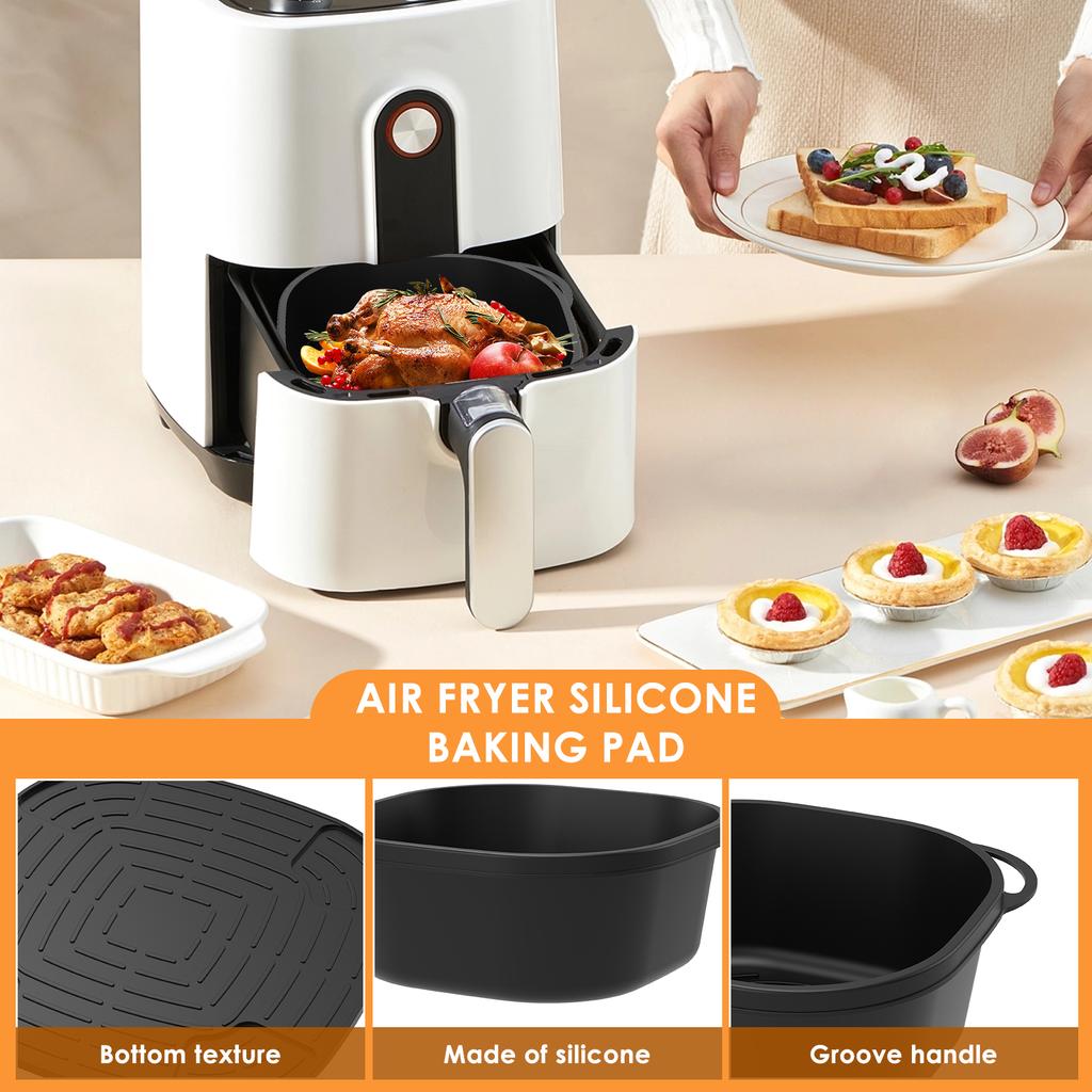 Air Fryer Silicone Liner Reusable Silicone Baking Sheet Mat Nonstick Baking Tray for Oven Microwave Steamer Kitchen Accessories