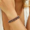 European and American Fashion Hot-selling Hematite Black Gallstone Elastic Men's and Women's Beaded Mixed and Matched Bracelet Jewelry
