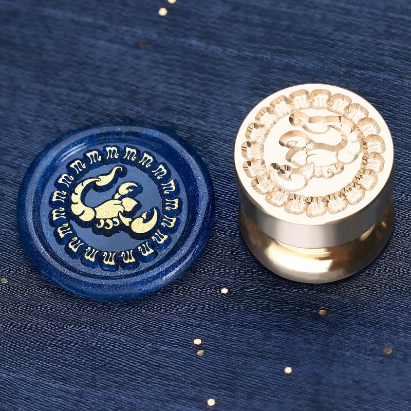 Signs Of The Zodiac Wax Seal Stamp Classic Sealing Wax Stamps Wedding Cards Envelope Card Gifts Wedding Invitation Decor