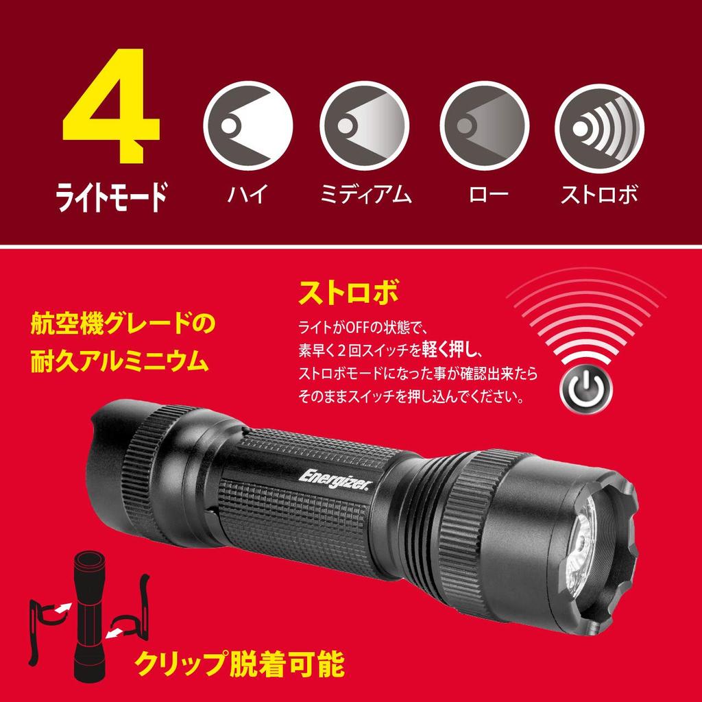 Energizer LED Tactical Metal 4 Light Brightness Run Time 30 PMHT2L Light, Modes, Palm-Sized (Maximum 700lm/Maximum Hours)