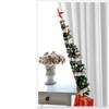 Christmas Decoration Curtain 3D Cartoon Santa Claus Christmas Tree Polyester Cloth Curtain Snowman Pattern Festive Atmosphere