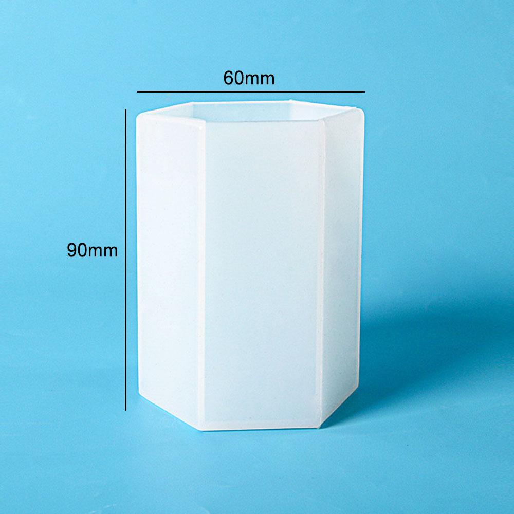 Silicone World Cylinder Hexagon Silicone Mold DIY Epoxy Resin Mold Candle Mould Aromatherapy Candle Wax Molds Clay Plaster Mould