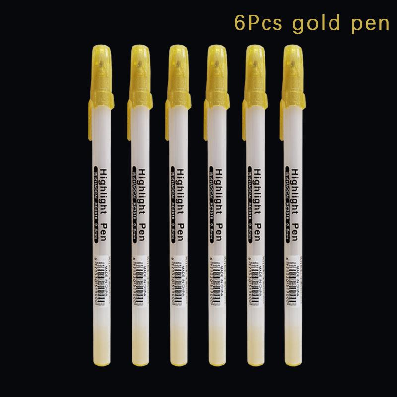 0.8mm Paint Marker Permanent Marker Graffiti Metalic Marker Pens Gold Silver White Pen Writting Drawing Art Supplies